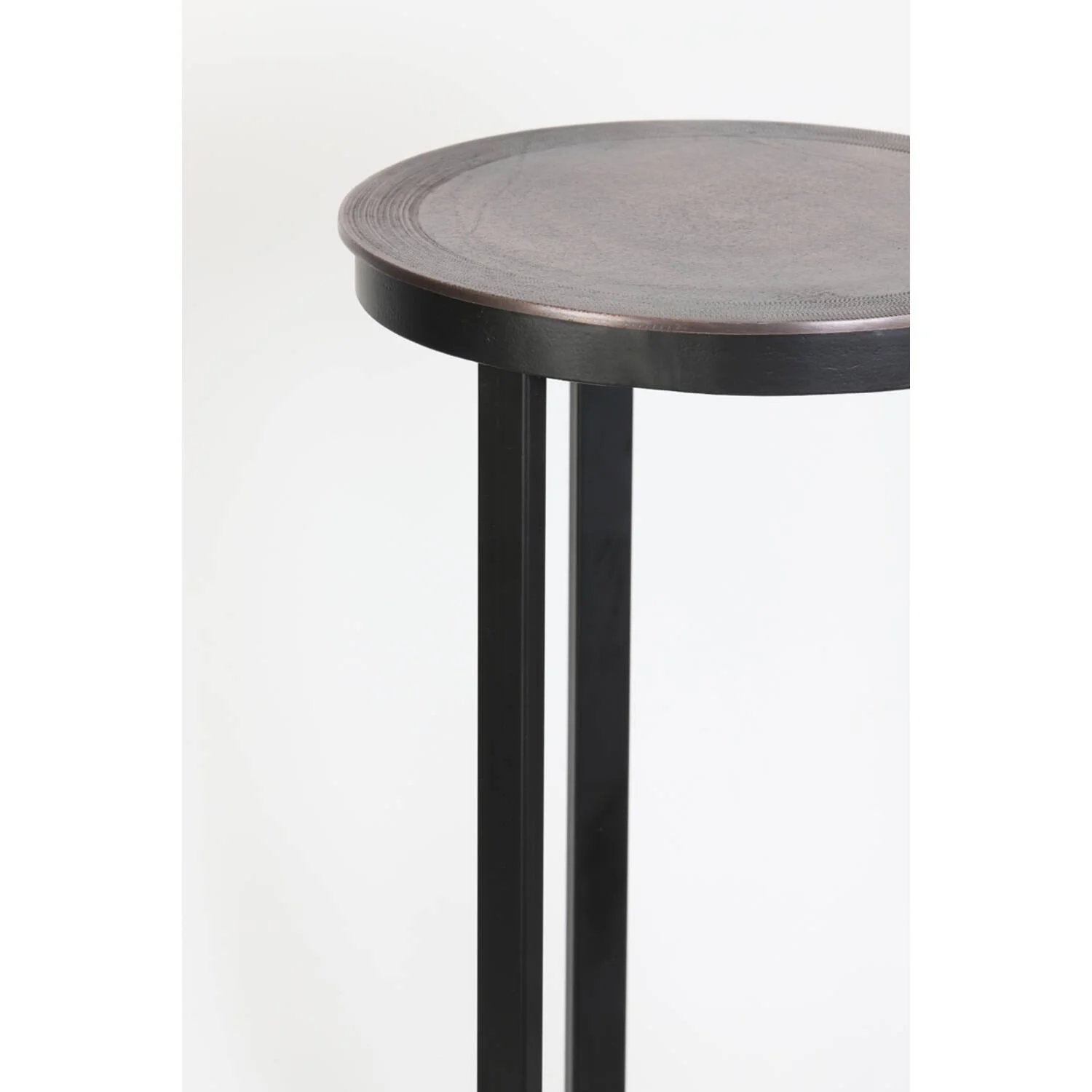Retiro Small/Medium/Large Pillar Side Tables - Antique Copper/Antique Lead/Antique Bronze/Light Gold Finish - Image 2