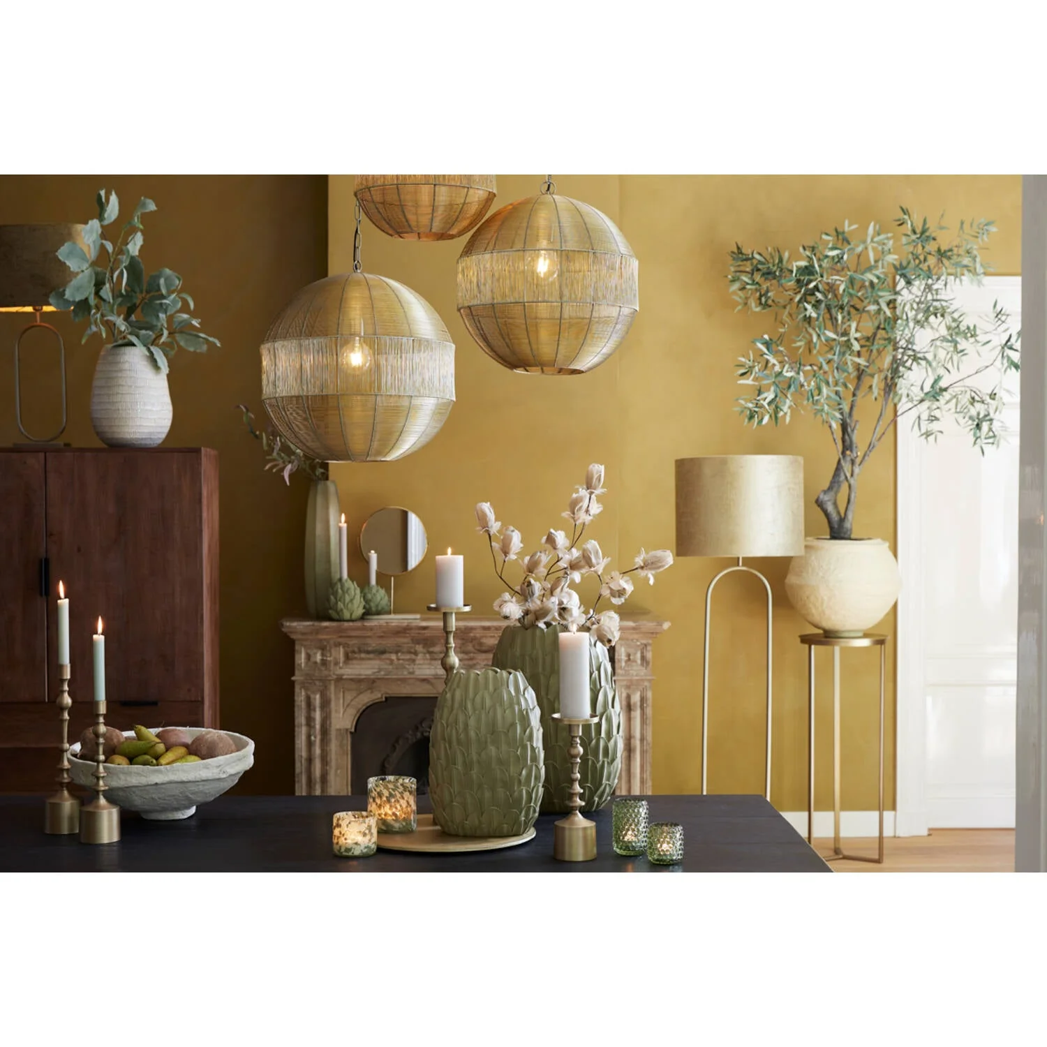 Retiro Small/Medium/Large Pillar Side Tables - Antique Copper/Antique Lead/Antique Bronze/Light Gold Finish - Image 21