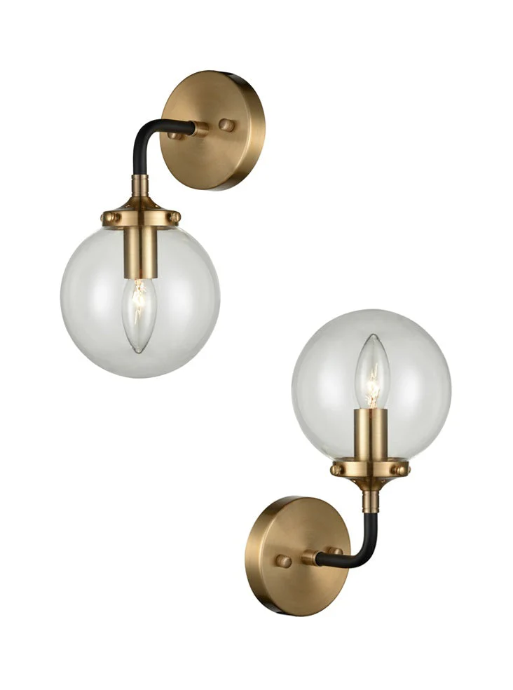 Retract 1 Light Wall Bracket - Black & Silver/Black & Gold Finish - Image 2