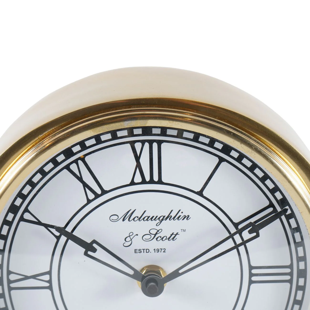 Retro Carriage Mantel Clock - Nickel/Brass Finish - Image 10