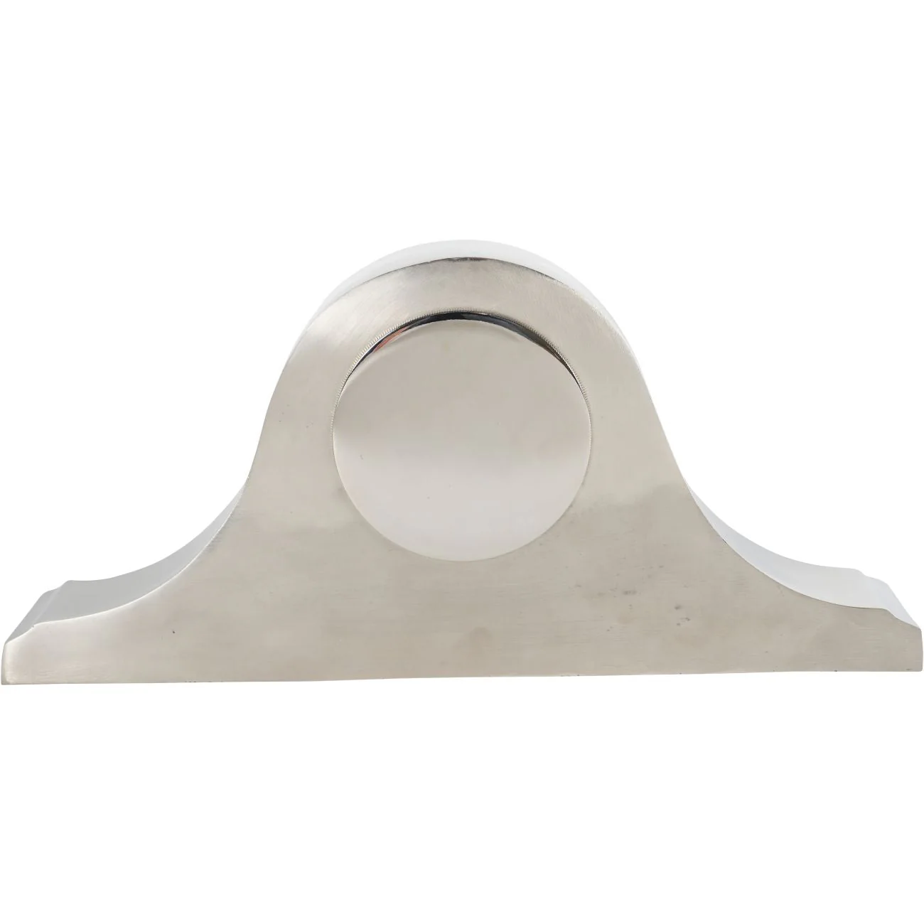 Retro Carriage Mantel Clock - Nickel/Brass Finish - Image 3