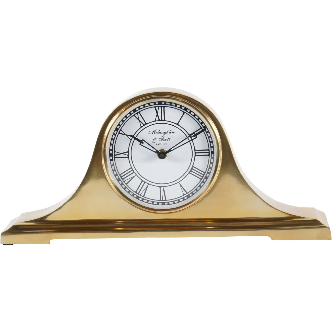 Retro Carriage Mantel Clock - Nickel/Brass Finish - Image 7