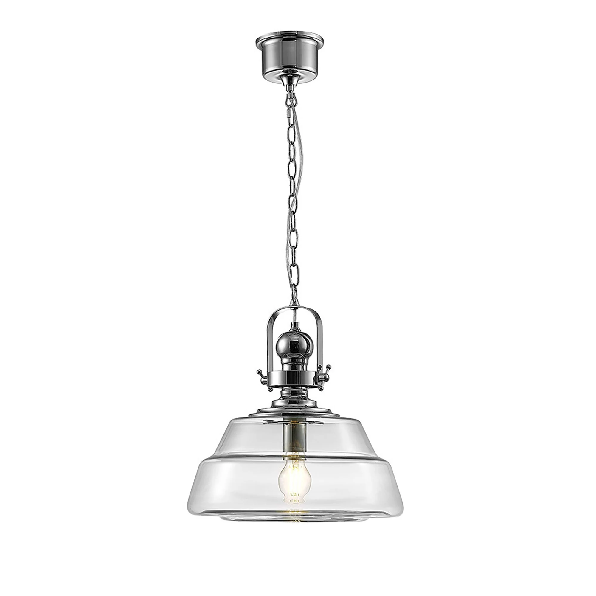Reyna 1Lt Pendant - Polished Chrome/Clear Glass - Various Sizes - Image 3