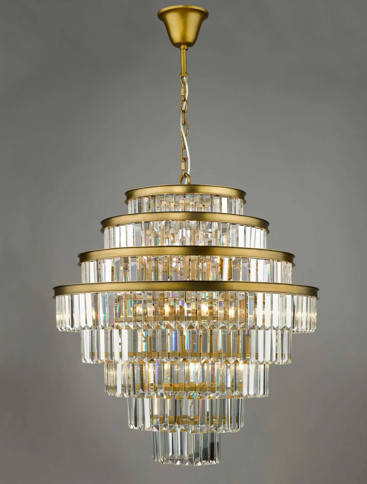 Rhapsody 6/12Lt Crystal Ceiling Light - Bronze & Crystal - Image 13