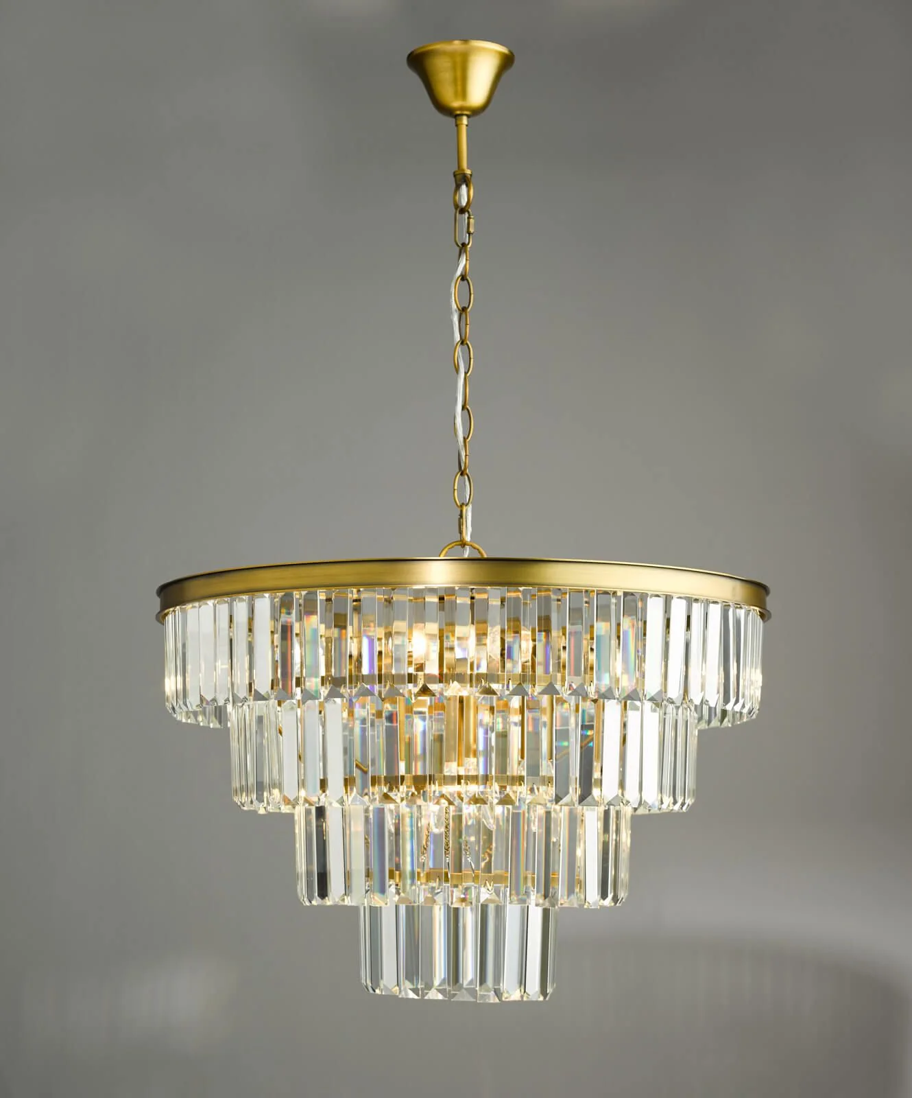 Rhapsody 6/12Lt Crystal Ceiling Light - Bronze & Crystal - Image 3