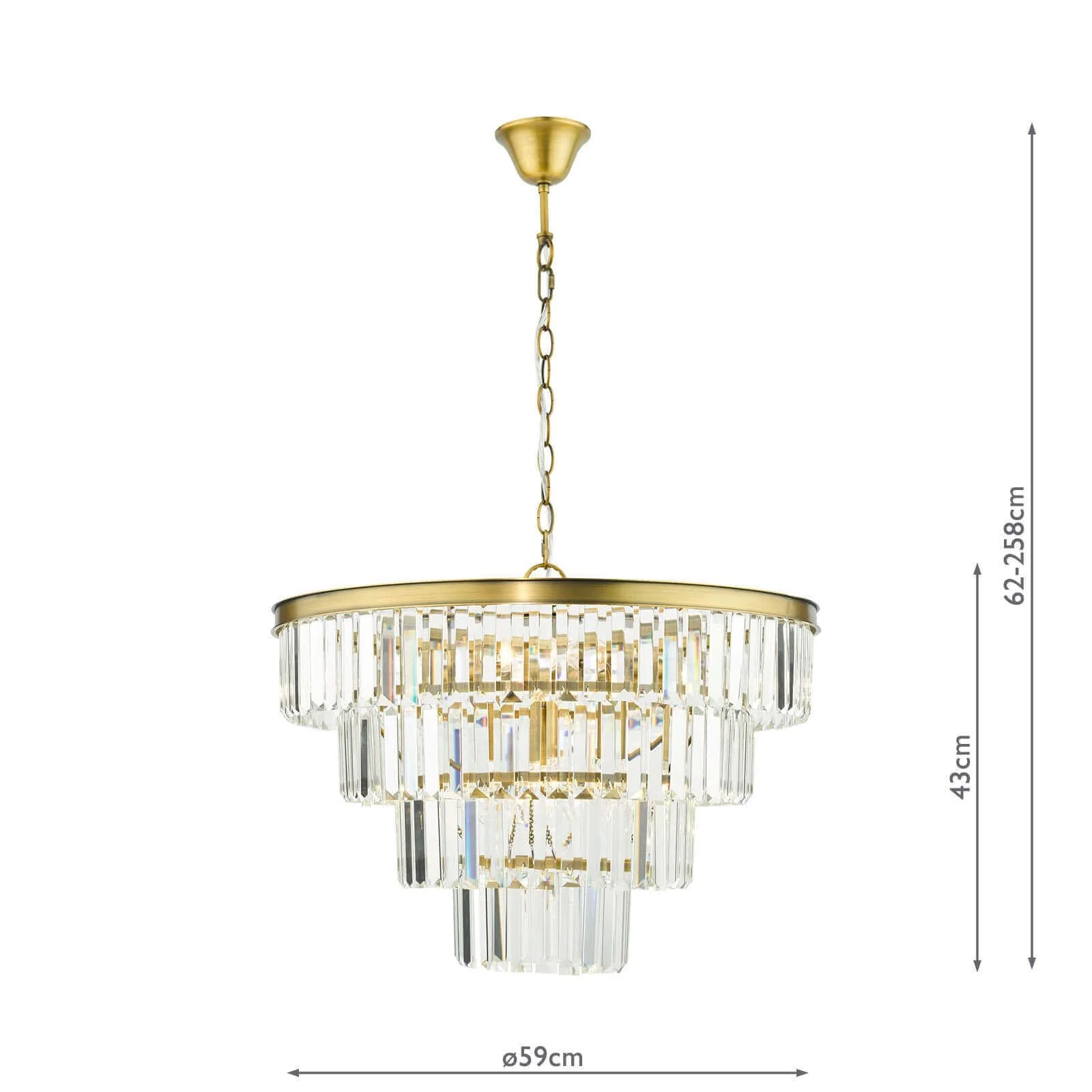 Rhapsody 6/12Lt Crystal Ceiling Light - Bronze & Crystal - Image 8