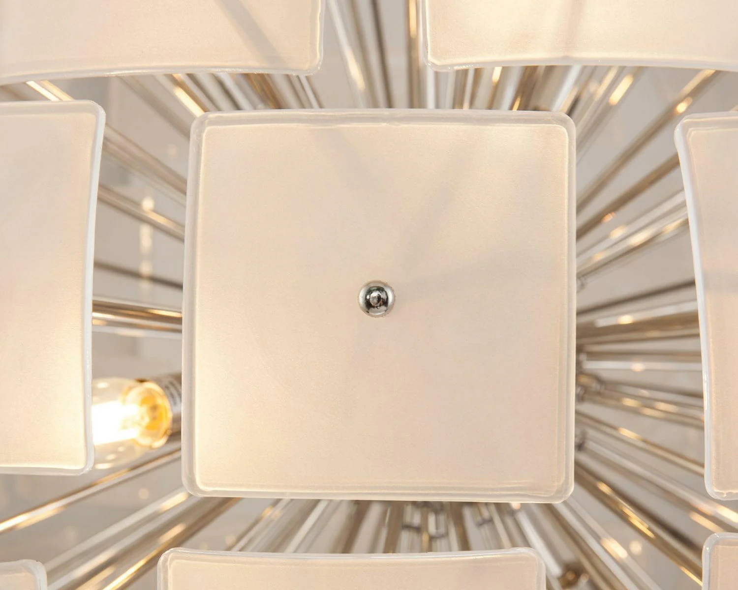 Rialto Pendant Lamp Frosted Glass and Nickel E14 - Image 3