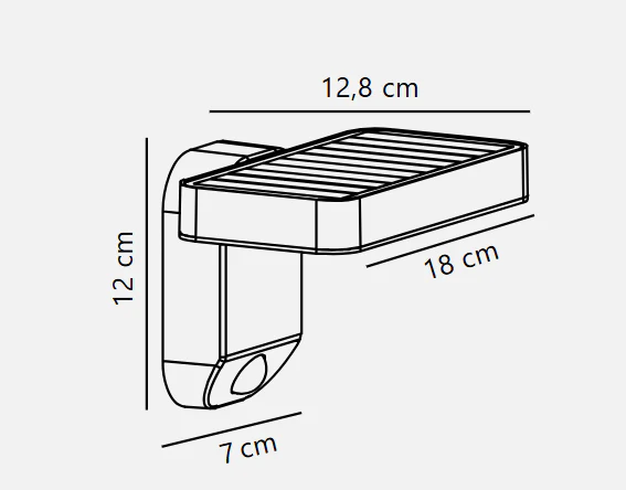 Rica Round/ Square Solar Wall light - Image 3