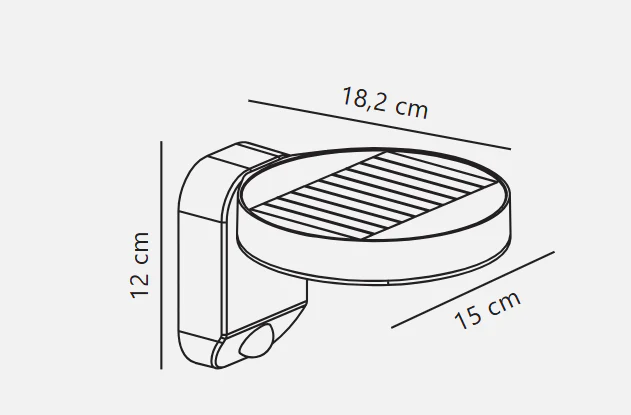 Rica Round/ Square Solar Wall light - Image 4