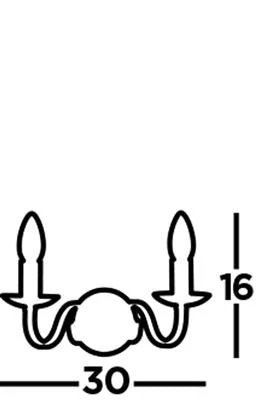 Richmond 2Lt Wall Light - Antique Brass/ Satin Silver Finish - Image 2