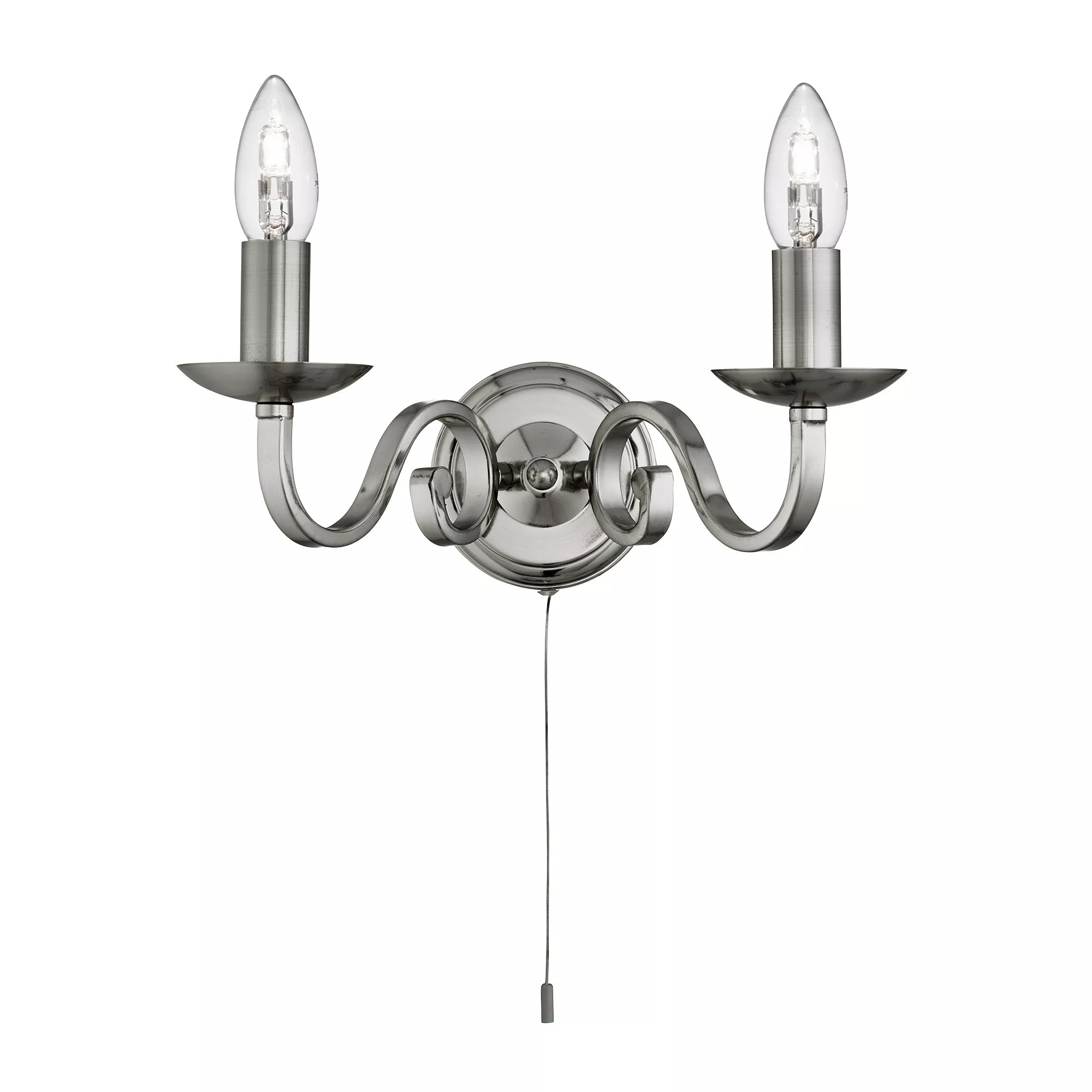 Richmond 2Lt Wall Light - Antique Brass/ Satin Silver Finish - Image 5