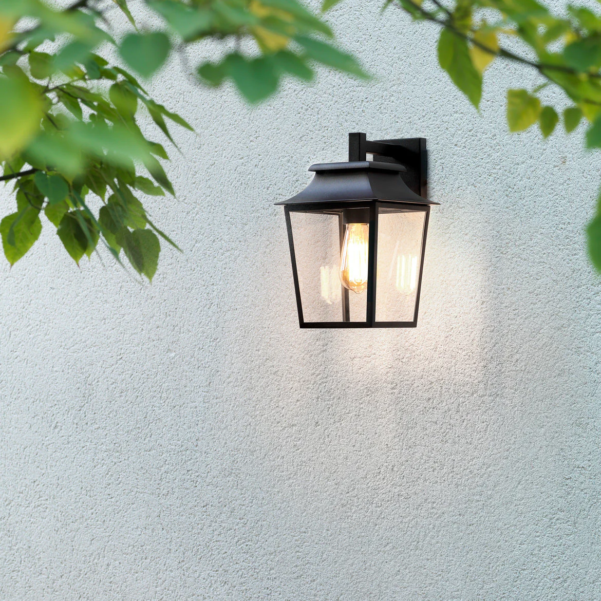 Richmond Outdoor Wall Lantern IP23, Matt Black - Promotional Offer - Image 2