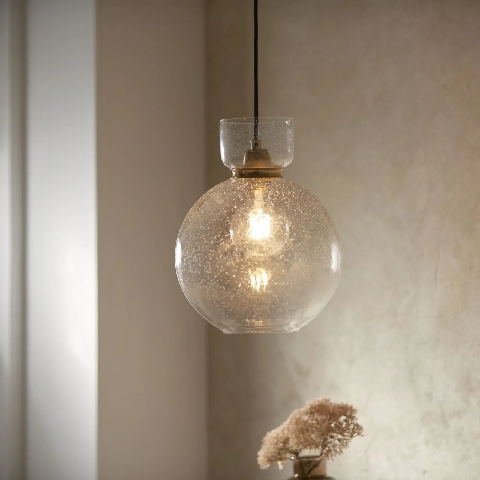 Richter Brass Pendant with Clear Bubble & Mercury Glass Finishes - Image 5