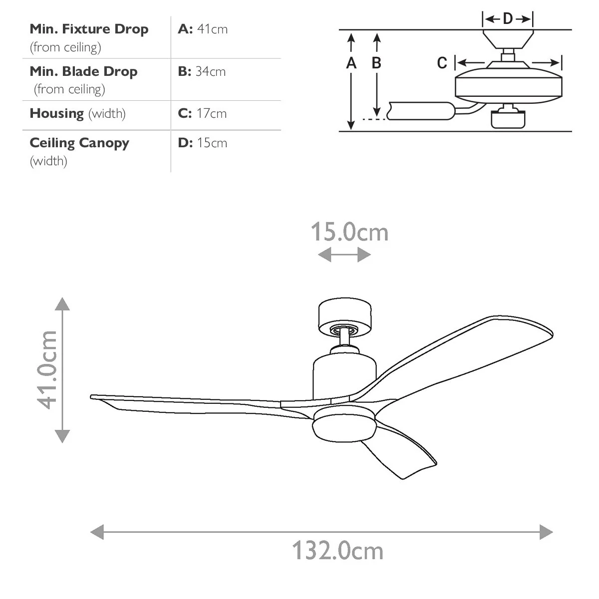 Ridley II IP20 - 52in / 132cm Fan - Natural Brass - Image 7