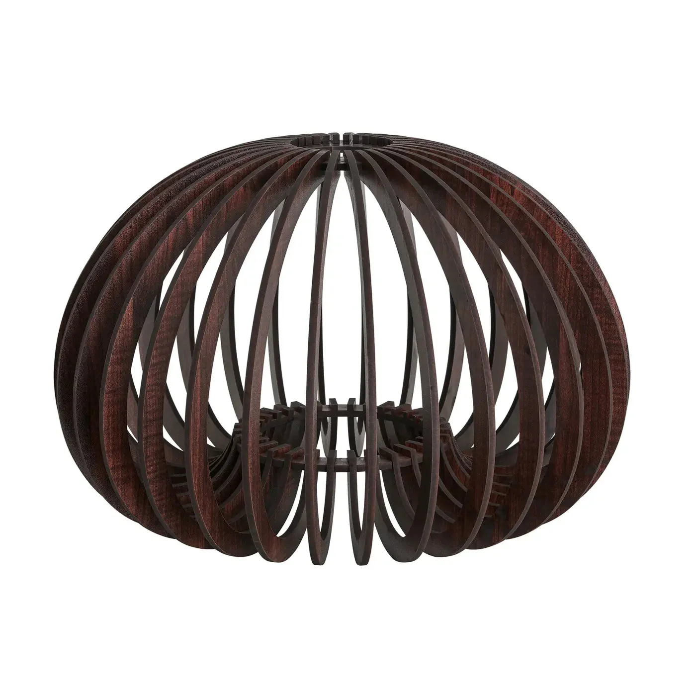 Rift Slatted Wooden Pendant Light - Drum/Mushroom /Cone - Image 8