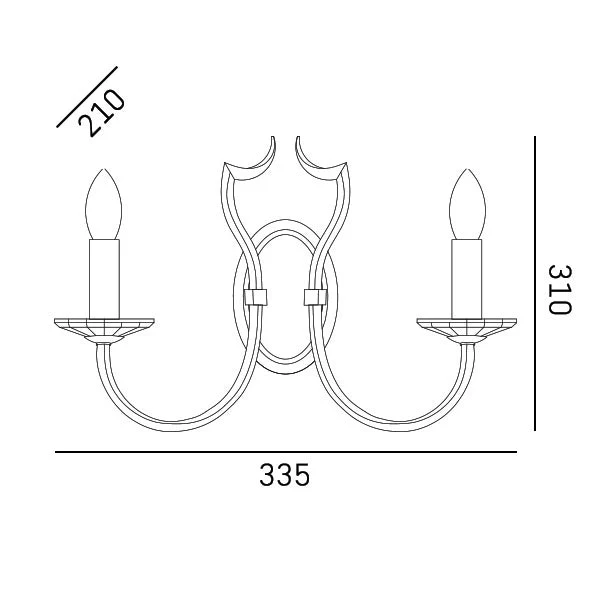 Riga 1Lt Wall Lamp - Silver - Image 4