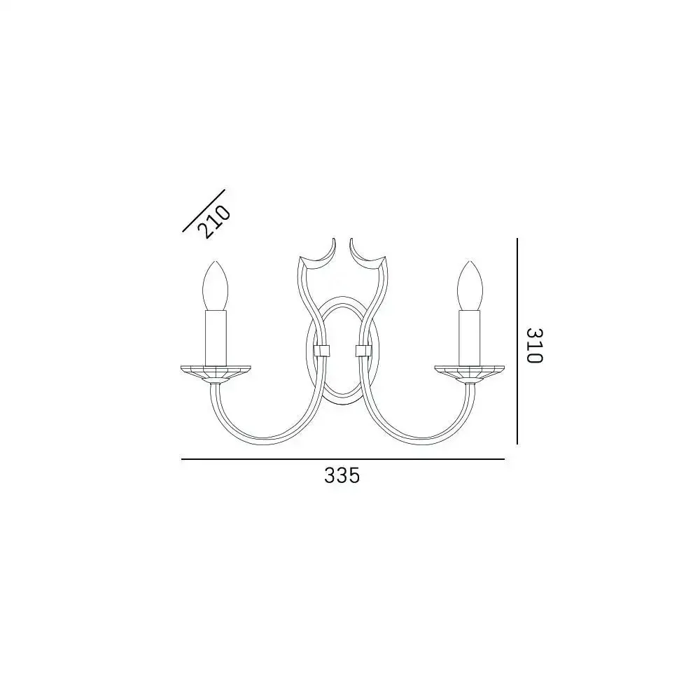 Riga 1Lt Wall Lamp - Silver - Image 5