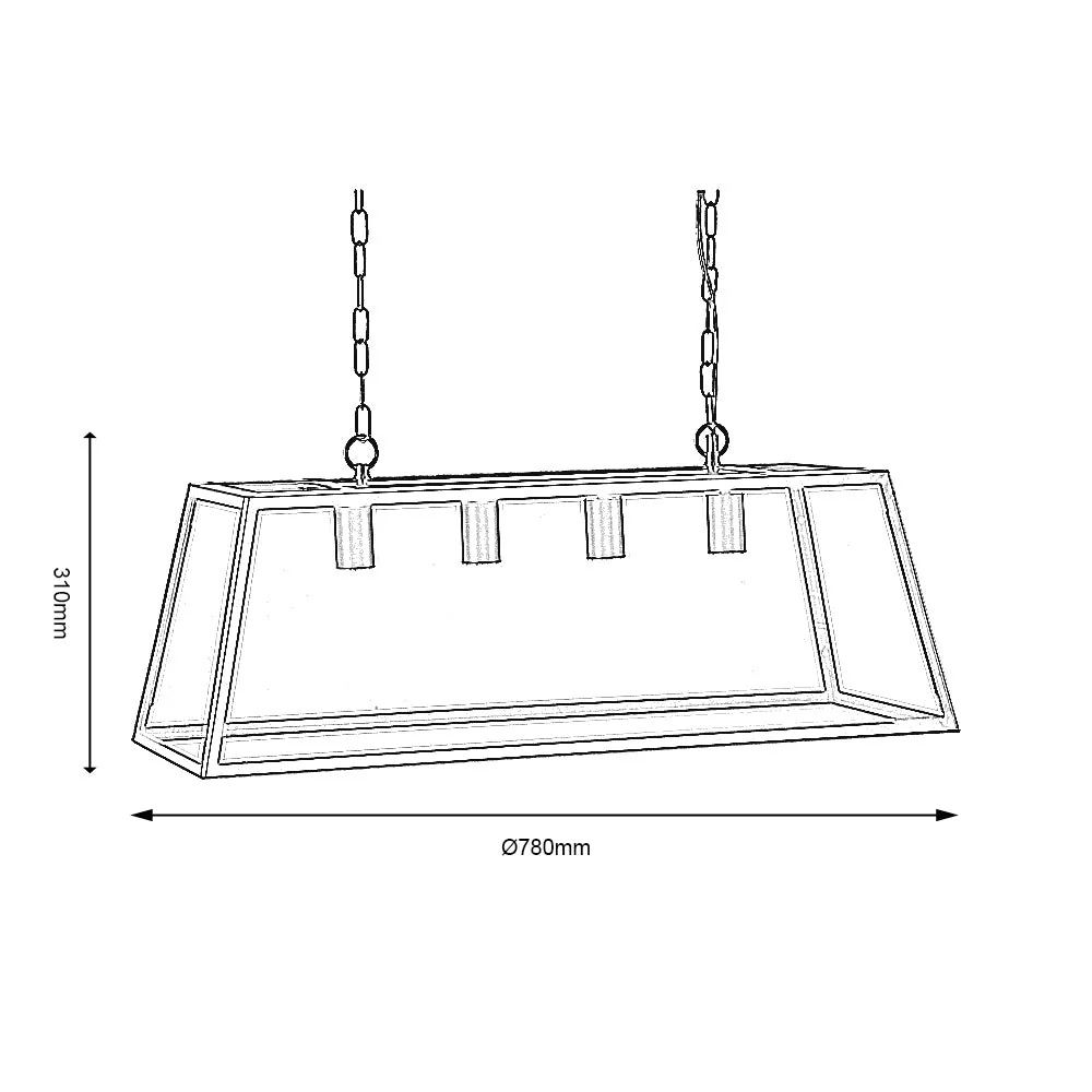 Riga 4Lt Kitchen Island Light - Various Finishes - Image 7