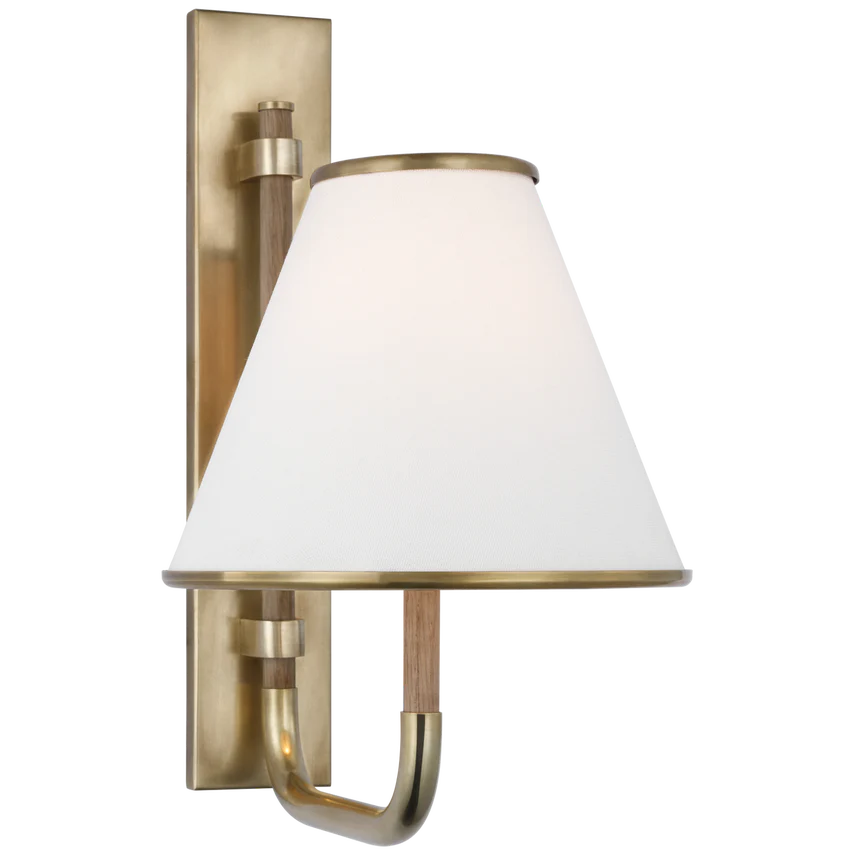 Rigby Small Wall Sconce- Soft Brass/ Polished Nickel Finishes