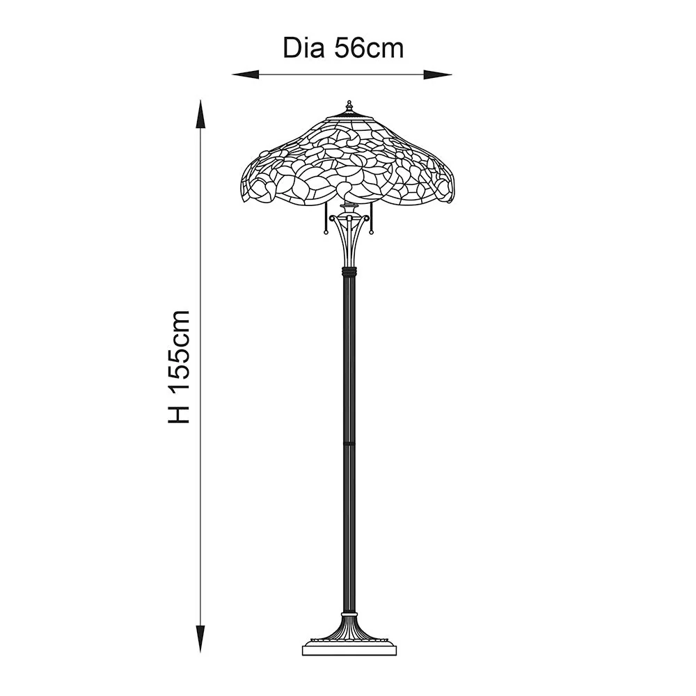 Rigel Floor Lamp - Satin Black Finish E27 - Image 9