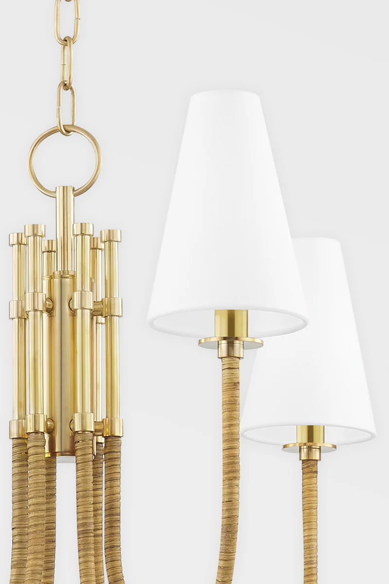 Ripley 6Lt Chandelier - Aged Brass - Image 3