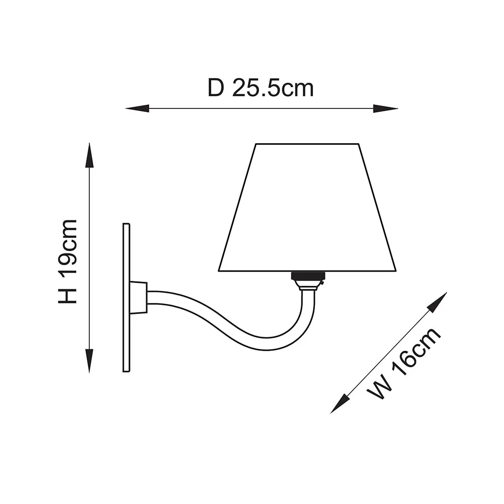 Bask 16cm Wall Light- Various Finishes - Image 33