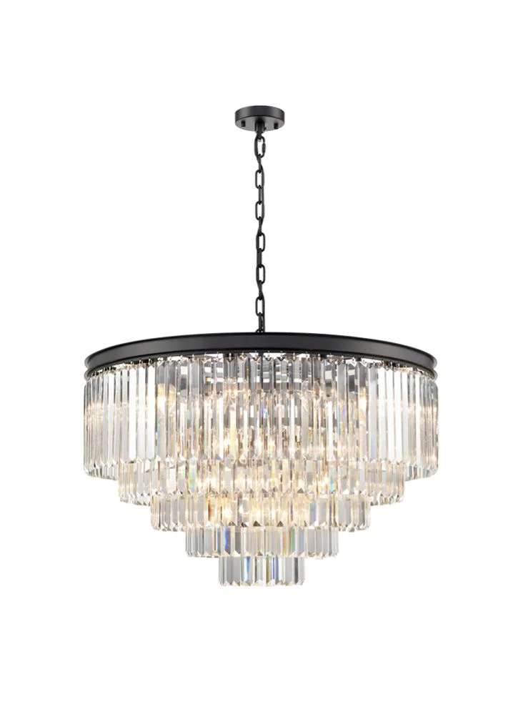 Rita 10/12/20/27/30 light - Black/Brushed Brass Finish - Image 3