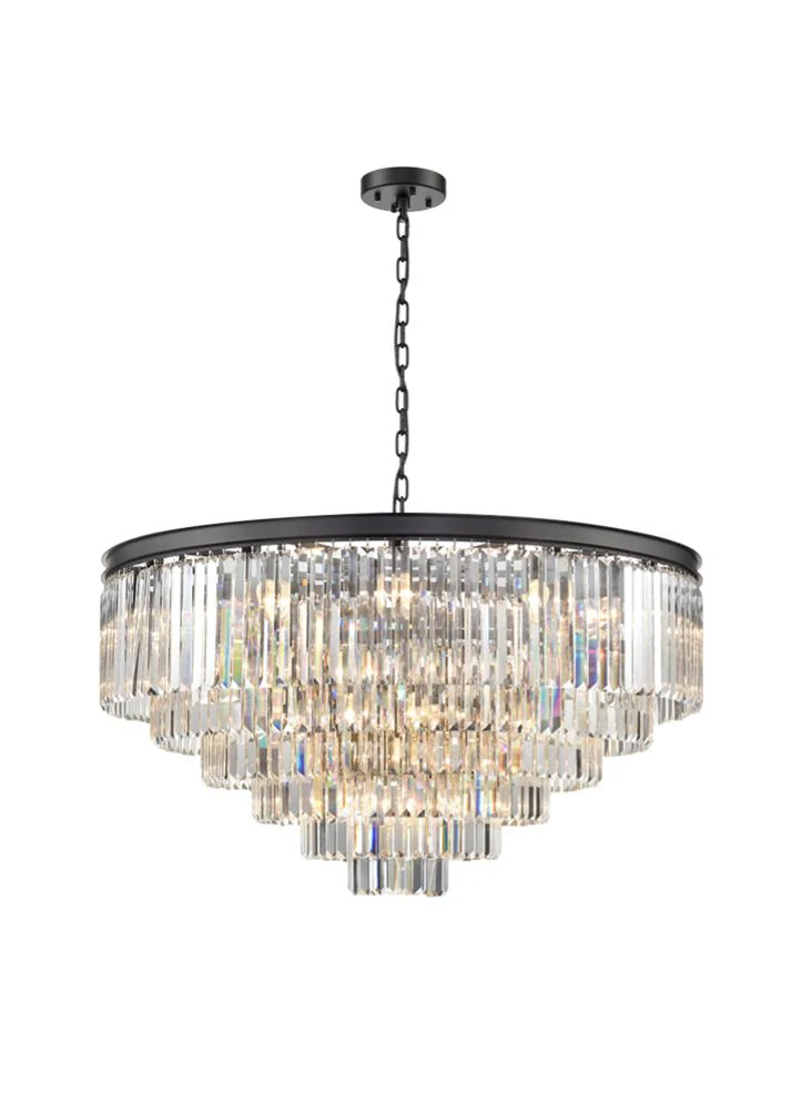 Rita 10/12/20/27/30 light - Black/Brushed Brass Finish - Image 4