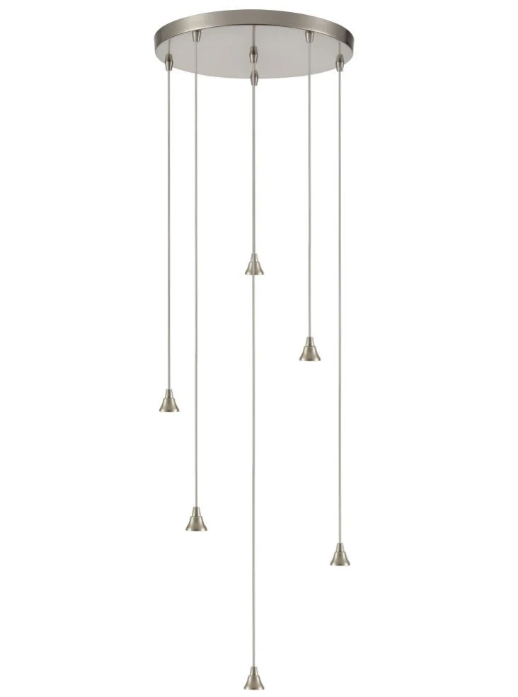 Ritz 3/6/18Lt Cluster Ceiling Light Fitting Only - Satin Nickel Finish - Image 2