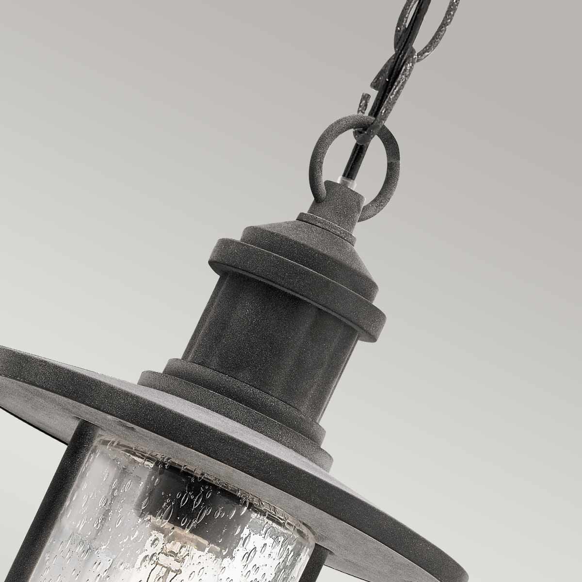 Riverwood Chain Lantern - Weathered Zinc IP44 E27 - Image 3