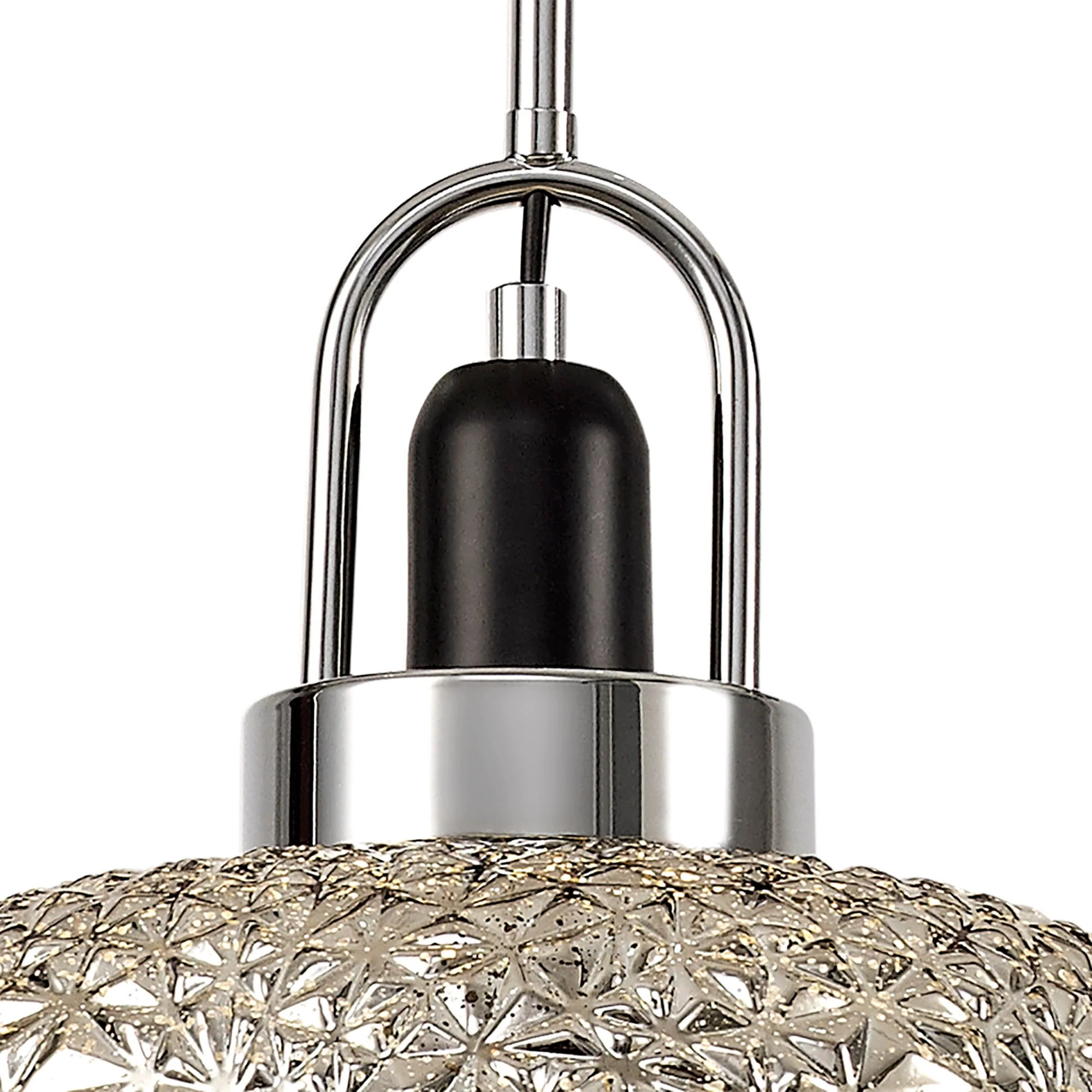 Robo Pendant, 1 x E27, Black Smoke Plated & Clear & Polished Chrome - Image 5