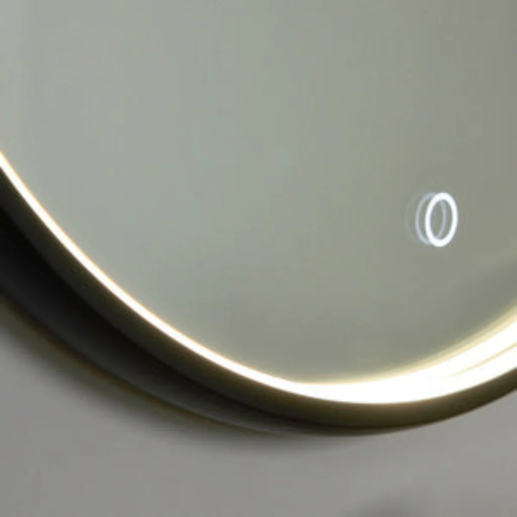 Roc LED Framed Bathroom Mirror with Demist- Black - Image 7