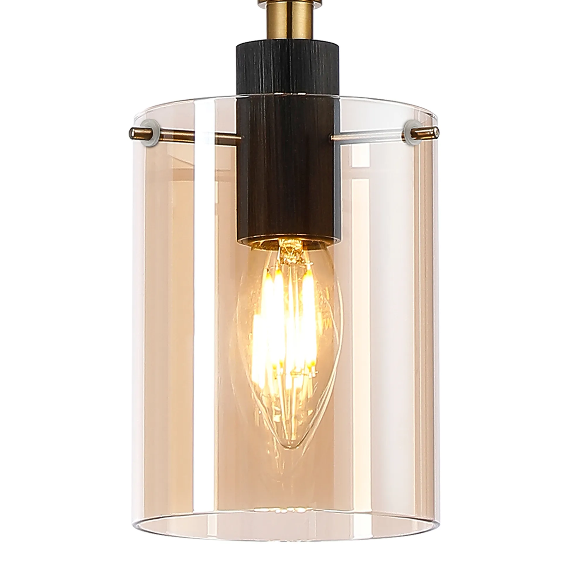 Rochford  Single Pendant Cylinder Glass IP44- Various Finishes - Image 3