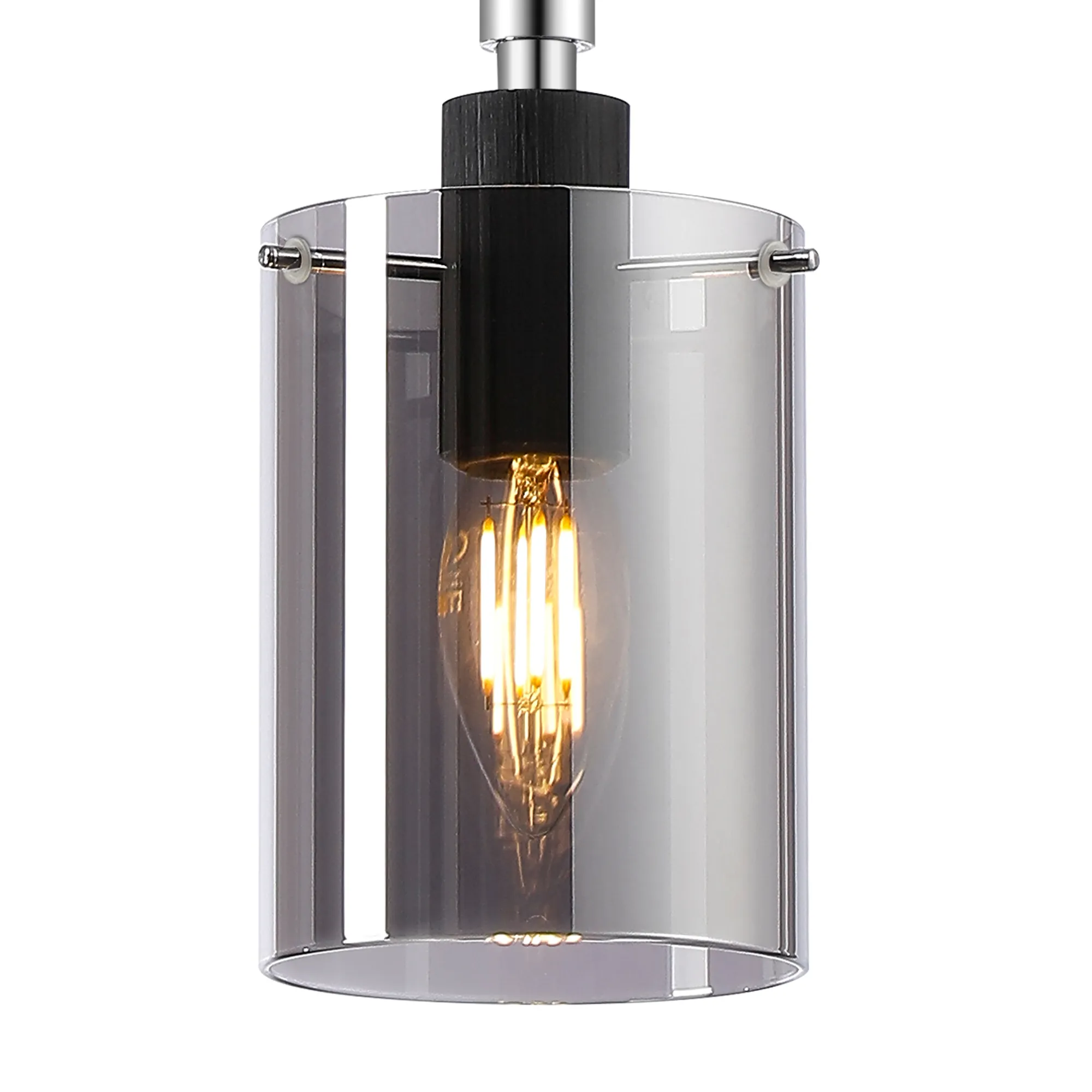Rochford  Single Pendant Cylinder Glass IP44- Various Finishes - Image 7