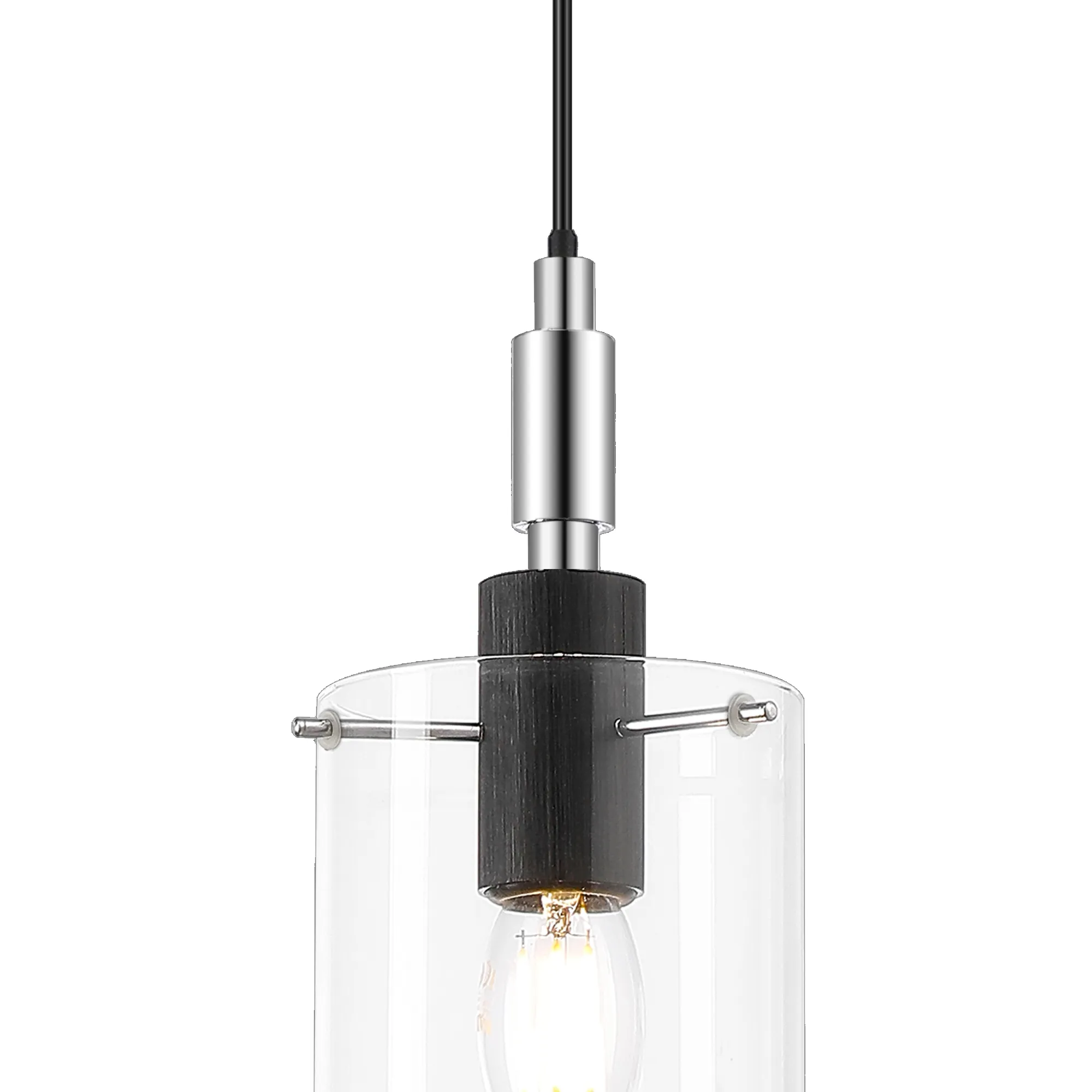 Rochford  Single Pendant Cylinder Glass IP44- Various Finishes - Image 9