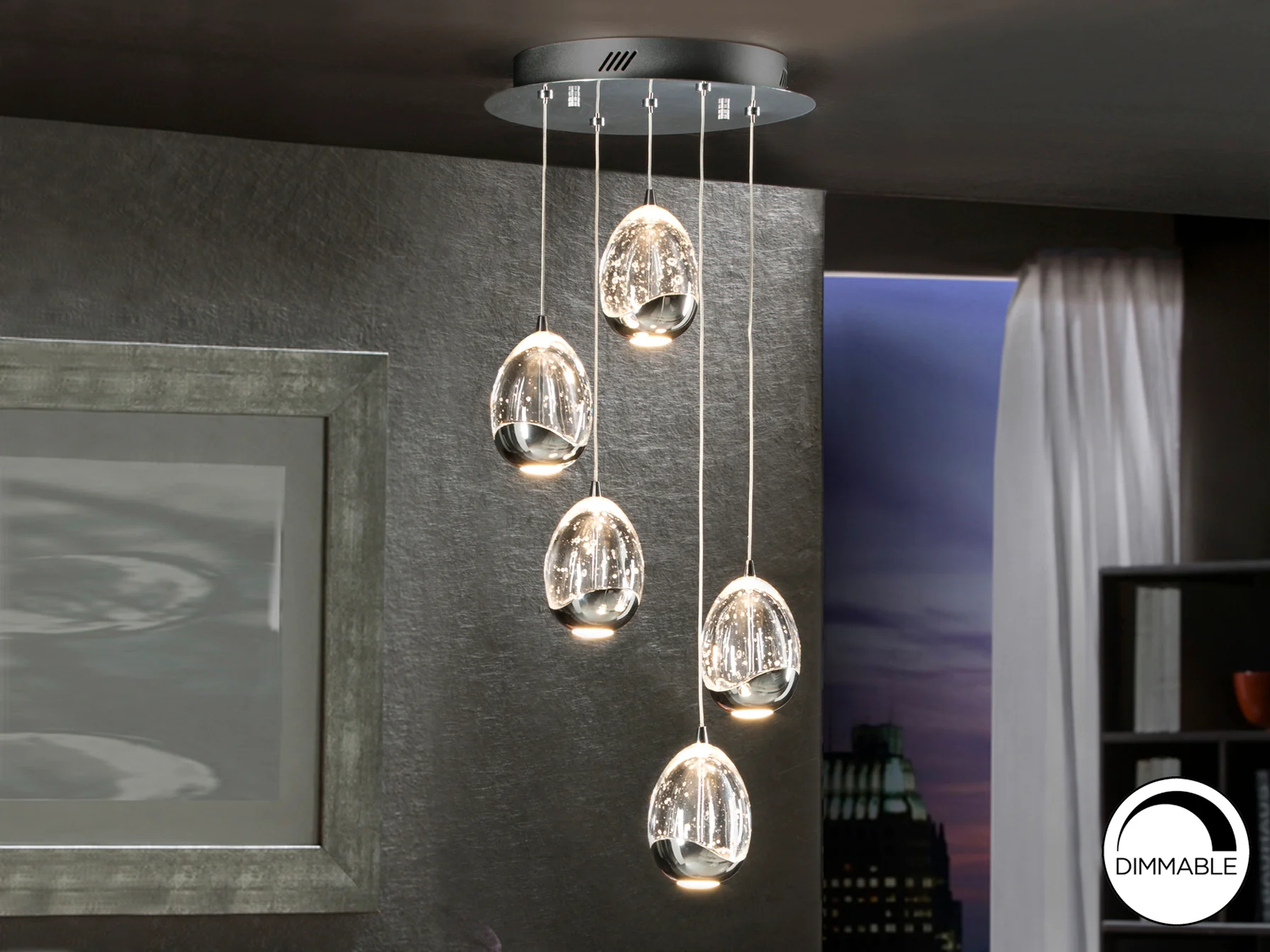 Rocio 5 LED Ceiling Light- Chrome/ Gold/ Black Finishes - Image 10