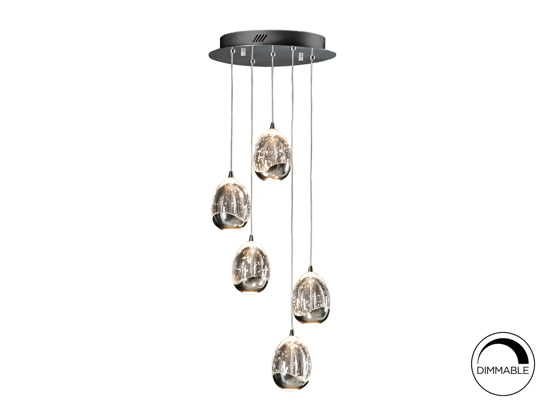 Rocio 5 LED Ceiling Light- Chrome/ Gold/ Black Finishes - Image 2