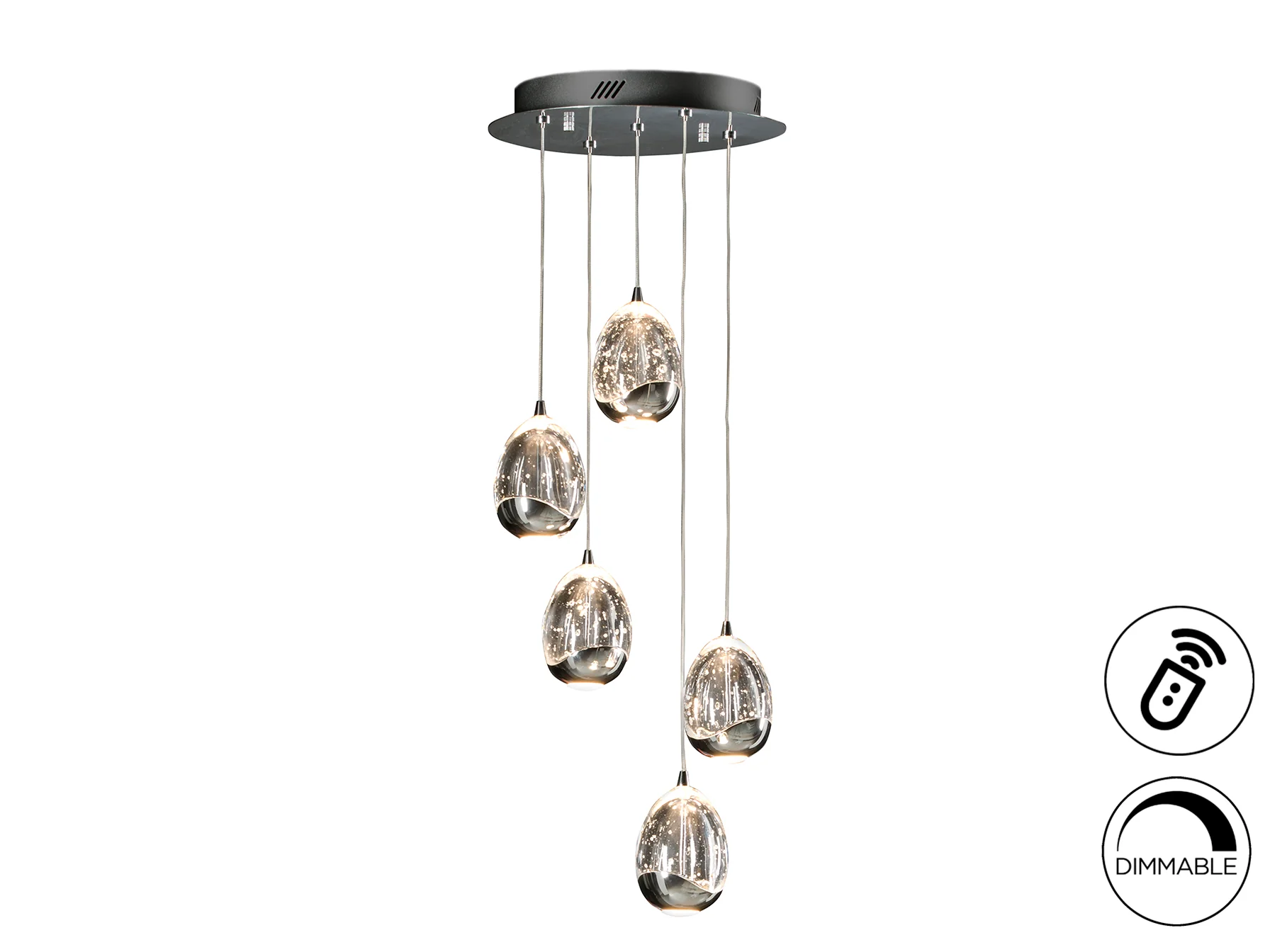 Rocio 5 LED Ceiling Light- Chrome/ Gold/ Black Finishes - Image 3