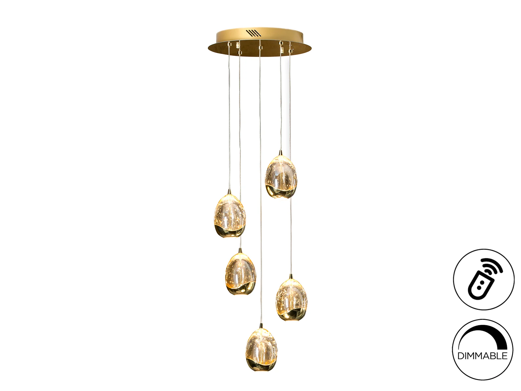 Rocio 5 LED Ceiling Light- Chrome/ Gold/ Black Finishes - Image 4