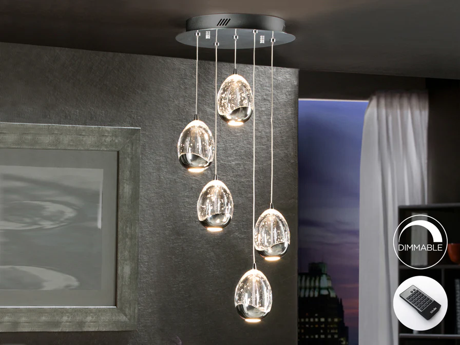 Rocio 5 LED Ceiling Light- Chrome/ Gold/ Black Finishes - Image 5
