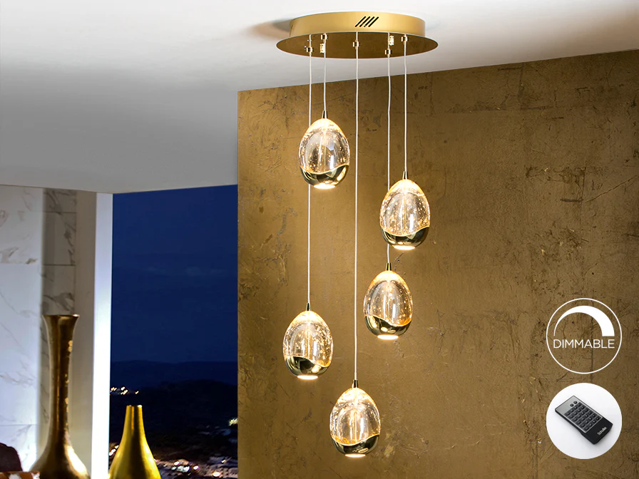 Rocio 5 LED Ceiling Light- Chrome/ Gold/ Black Finishes - Image 6