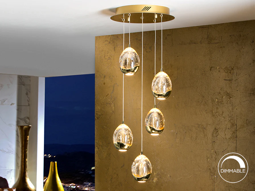 Rocio 5 LED Ceiling Light- Chrome/ Gold/ Black Finishes - Image 8