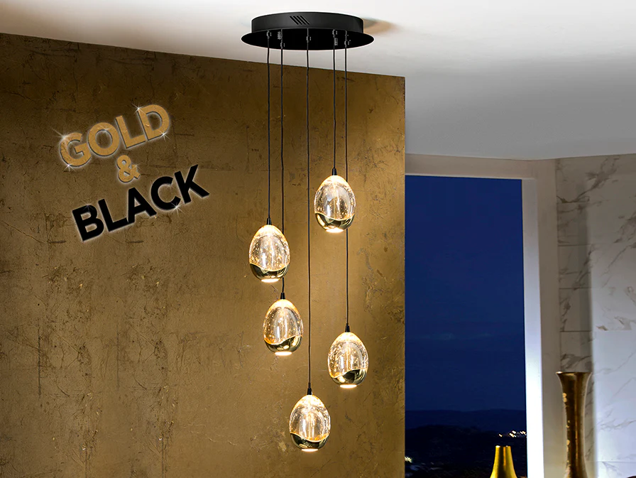 Rocio 5 LED Ceiling Light- Chrome/ Gold/ Black Finishes - Image 9