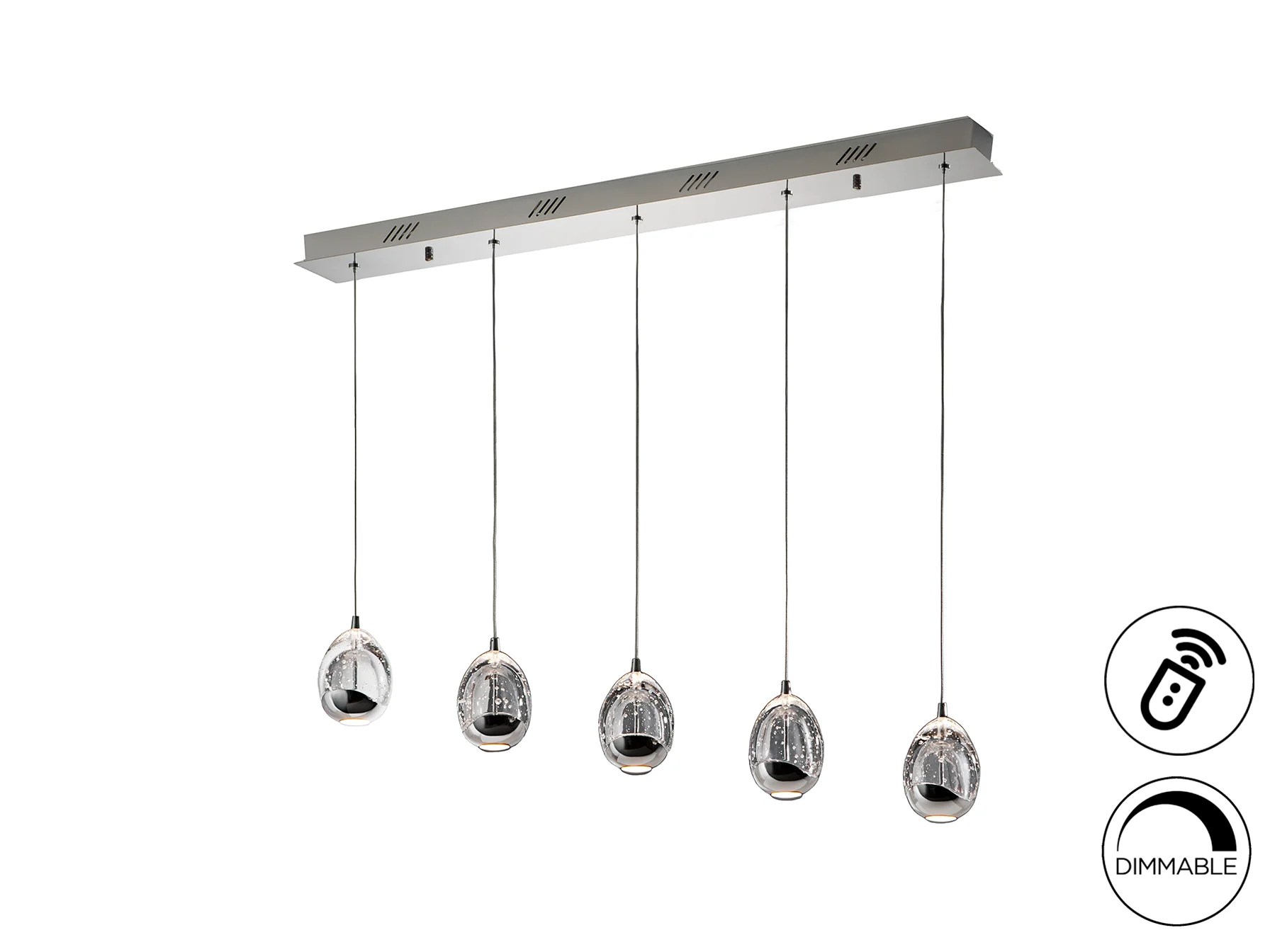 Rocio 5 LED Kitchen Table Island Light- Chrome/ Gold Finishes - Image 5