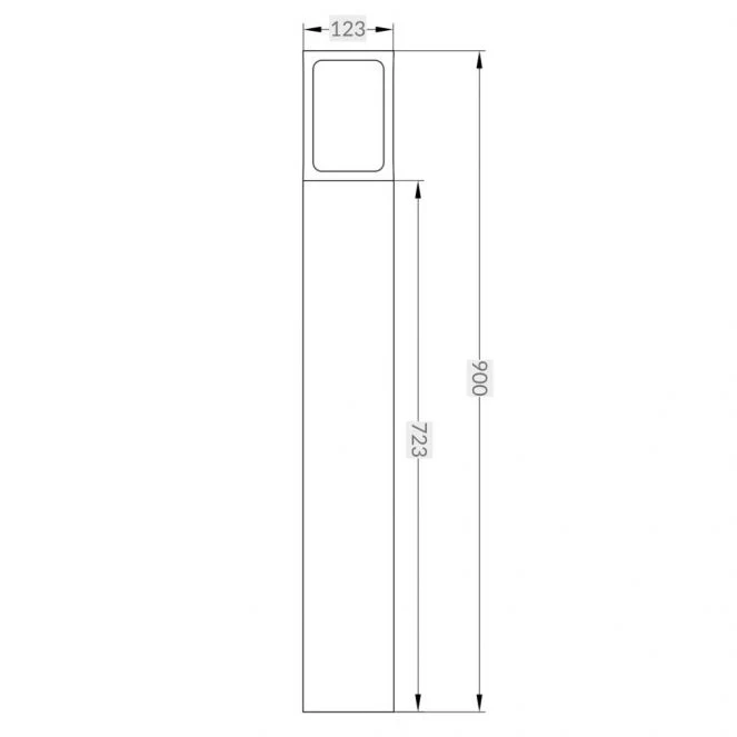 Rockwell IP44 900mm Anthracite Bollard - Image 2
