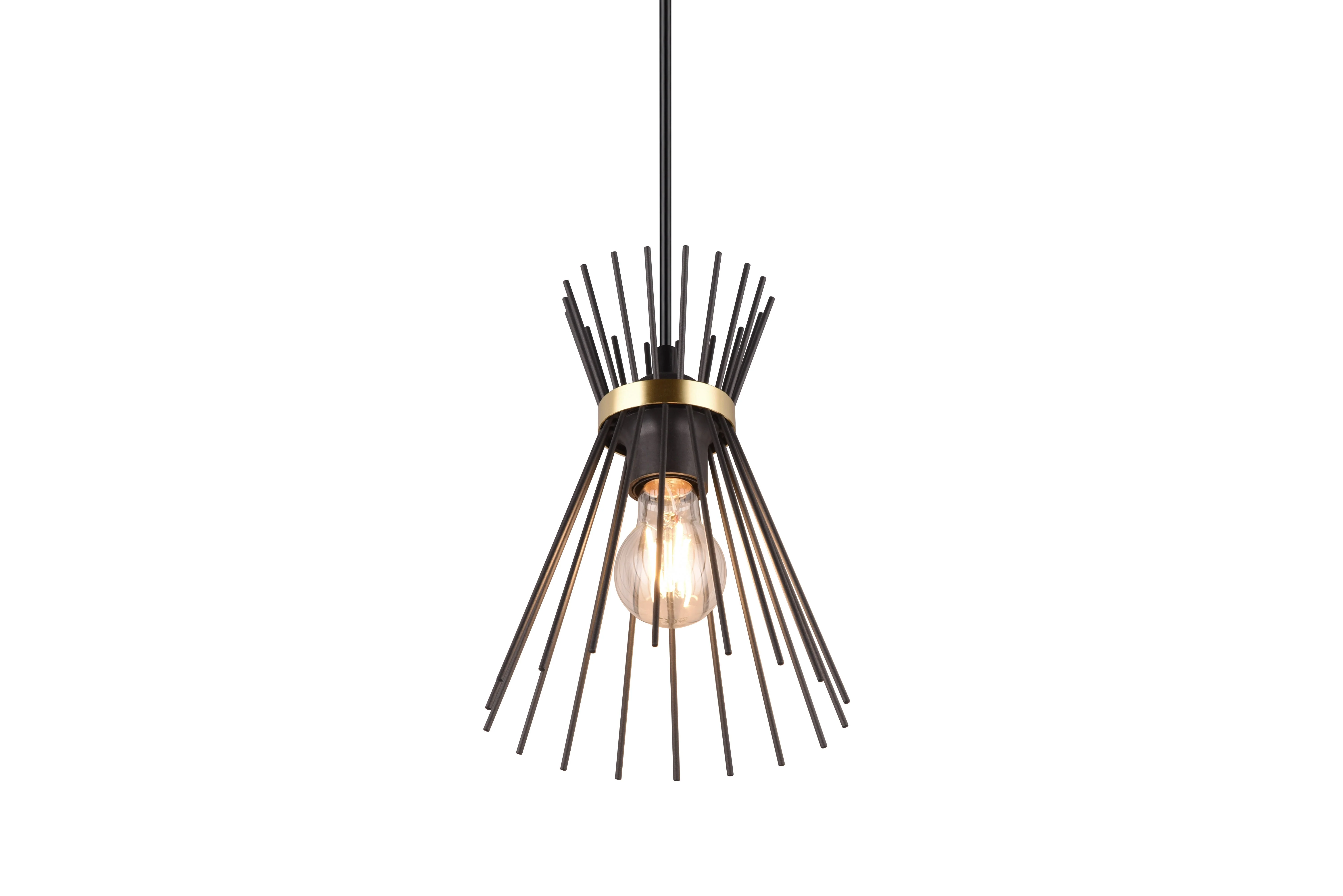 Rod Hanging Pendant - Black & Gold Finish - Image 4