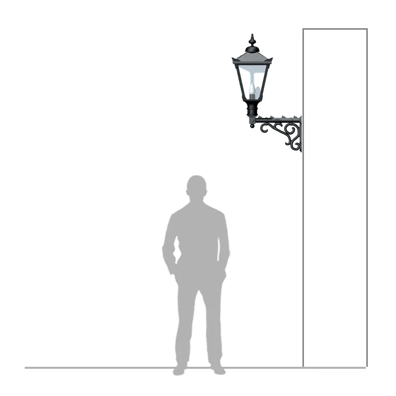 Rodneyshire 1Lt Outdoor Wall Light - Cast Iron - Image 4
