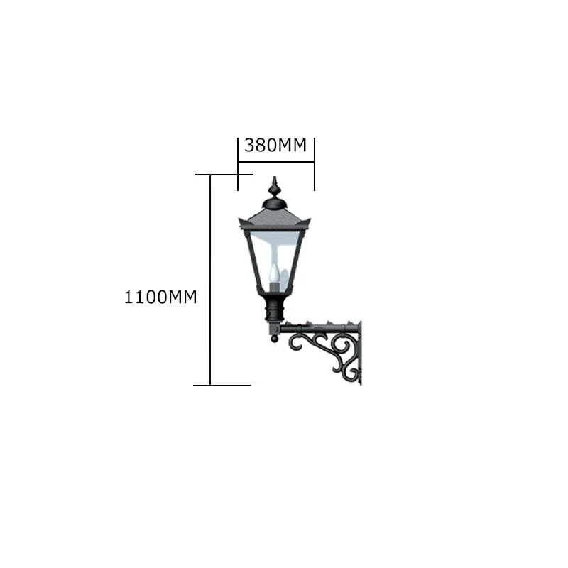 Rodneyshire 1Lt Outdoor Wall Light - Cast Iron - Image 5