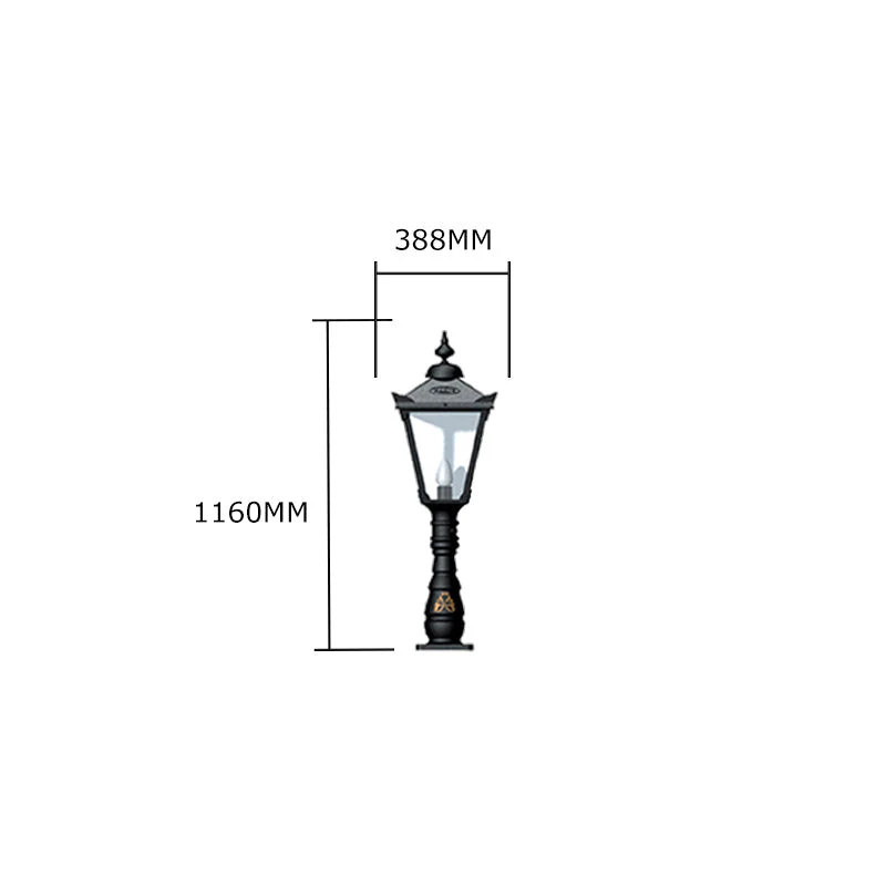 Rodneyshire 1Lt Pedestal Light - Cast Iron - Image 7