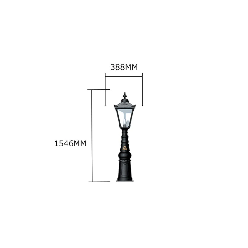 Rodneyshire 1Lt Pedestal Light - Cast Iron - Image 8